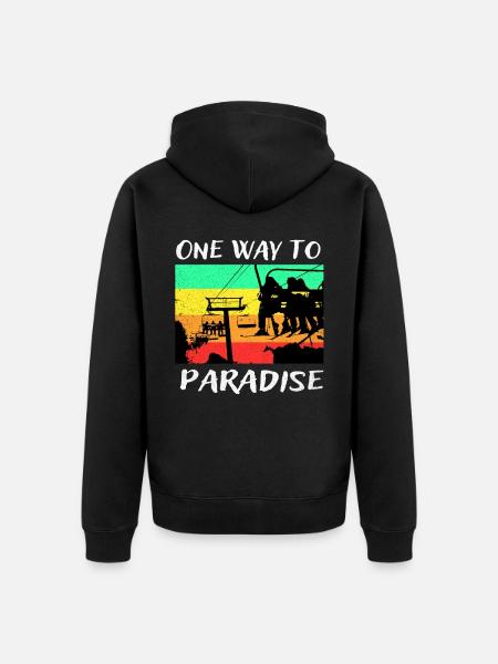 Snowboard - Unisex Premium Organic Zip Hoodie - black