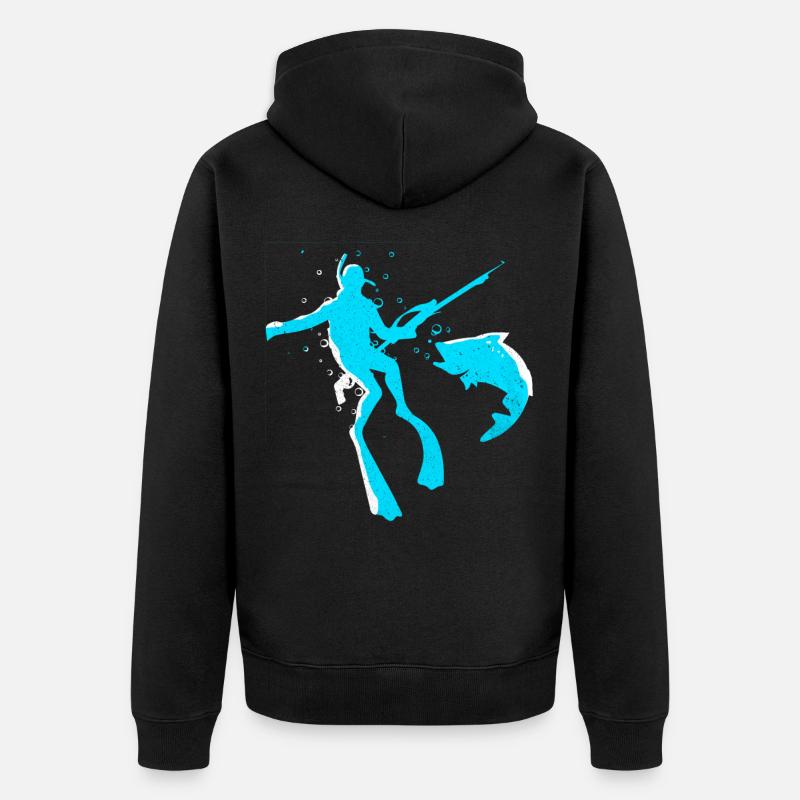 Pêche Harpon - Veste à capuche bio Premium Unisexe - noir