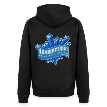Albuquerque Coocking Classes Drogen Meth - Unisex Premium Bio Zip Hoodie - Schwarz - Hinten - Nico (187cm)