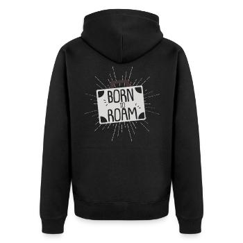 Né à Voyage Vacances Valise Cadeau Cooles - Veste à capuche bio Premium Unisexe - noir - Dos - Nico (187cm)