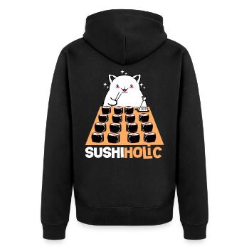 Sushi Go Riz Japon Tokyo Miso Nigiri Maki Udon - Veste à capuche bio Premium Unisexe - noir - Dos - Nico (187cm)