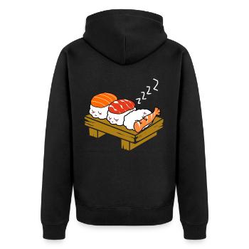 Sushi Go Riz Japon Tokyo Miso Nigiri Maki Udon - Veste à capuche bio Premium Unisexe - noir - Dos - Nico (187cm)
