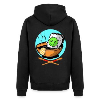 Sushi Go Riz Japon Tokyo Miso Nigiri Maki Udon - Veste à capuche bio Premium Unisexe - noir - Dos - Nico (187cm)