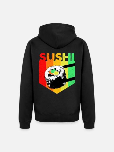 Sushi - Unisex Premium Organic Zip Hoodie - black