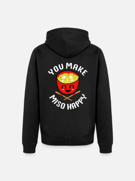 Sushi - Unisex Premium Organic Zip Hoodie - black