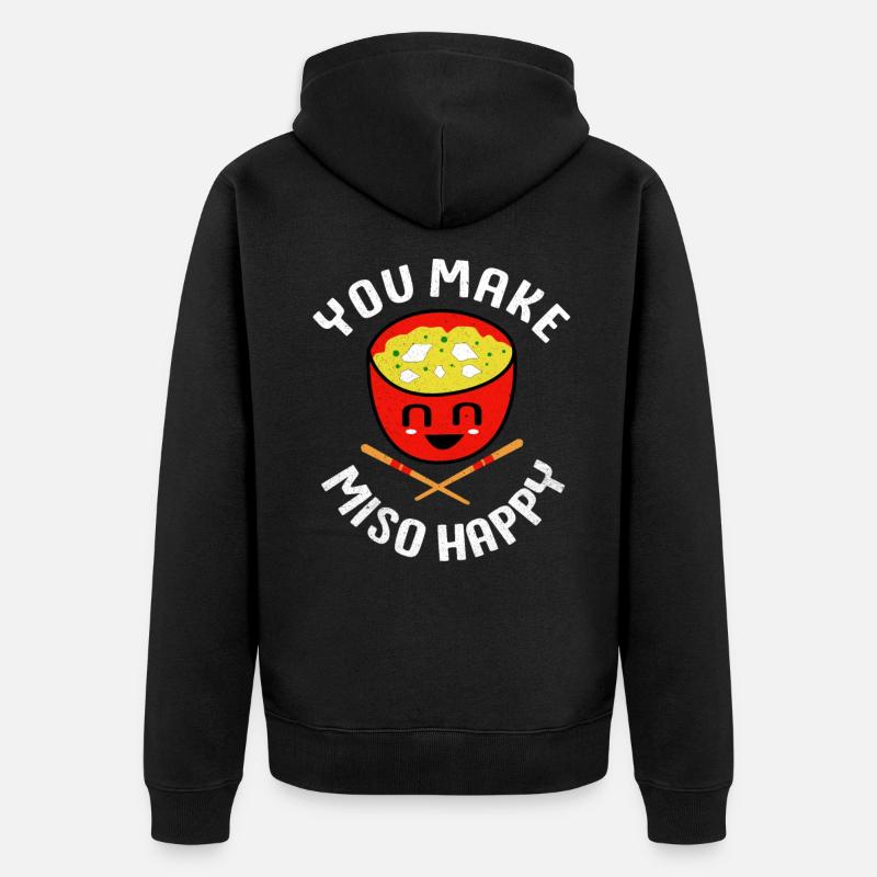 Sushi - Unisex Premium Bio Zip Hoodie - Schwarz
