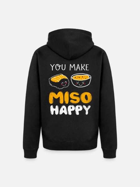 Sushi - Unisex Premium Organic Zip Hoodie - black