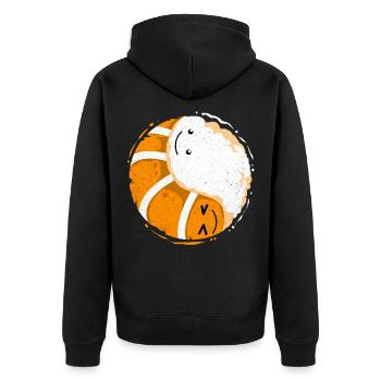 Sushi Go Reis Japan Tokio Miso Nigiri Maki Udon - Unisex Premium Bio Zip Hoodie - Schwarz - Hinten - Nico (187cm)