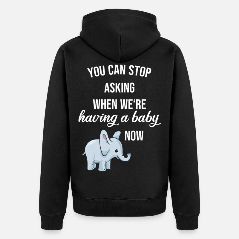 Cadeau de grossesse bébé - Veste à capuche bio Premium Unisexe - noir