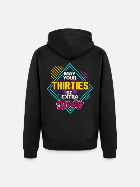 30th birthday - Unisex Premium Organic Zip Hoodie - black