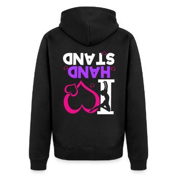 Gymnastics Handstand Gymnastics Artistic Gymnastics Gift - Unisex Premium Organic Zip Hoodie - black - Back - Nico (187cm)