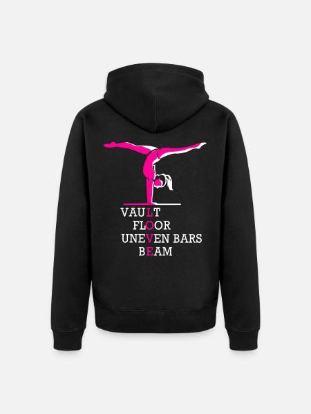 Ginnastica Cavalletto Ginnastica Ginnastica Artistica Ginnastica Regalo - Felpa con cappuccio ecologica premium unisex - nero