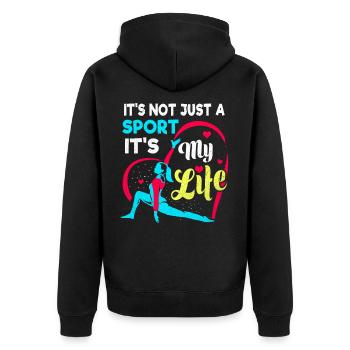 Gymnastique - Veste à capuche bio Premium Unisexe - noir - Dos - Nico (187cm)