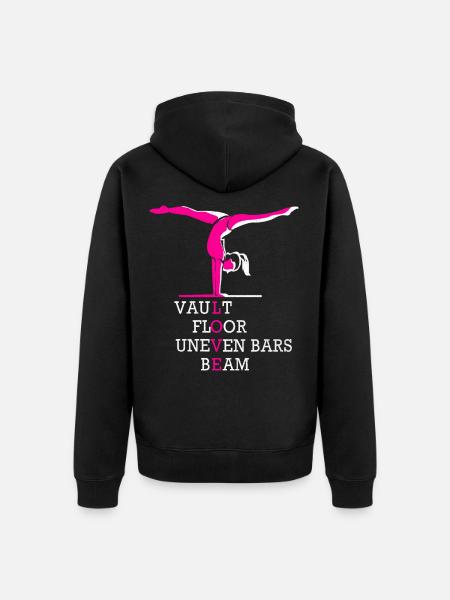 Gymnastics - Unisex Premium Organic Zip Hoodie - black