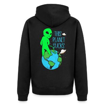 Aliens - Veste à capuche bio Premium Unisexe - noir - Dos - Nico (187cm)