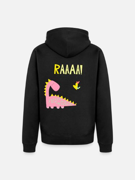 Dino RAAA !!! - Veste à capuche bio Premium Unisexe - noir