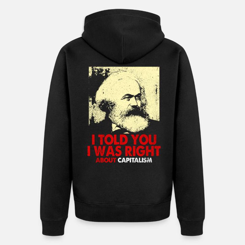 Kommunismus - Unisex Premium Bio Zip Hoodie - Schwarz