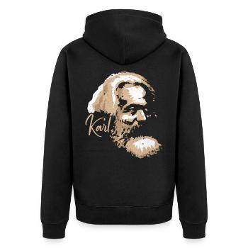 Communisme - Veste à capuche bio Premium Unisexe - noir - Dos - Nico (187cm)
