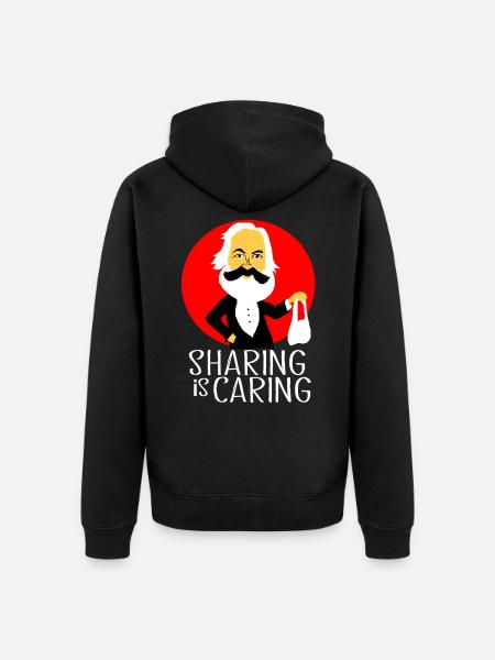 Kommunismus Lenin Marx Klassenkampf Sozial - Premium økologisk unisex-hættejakke - sort