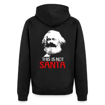 Communism Lenin Marx Class Struggle Social - Unisex Premium Organic Zip Hoodie - black - Back - Nico (187cm)