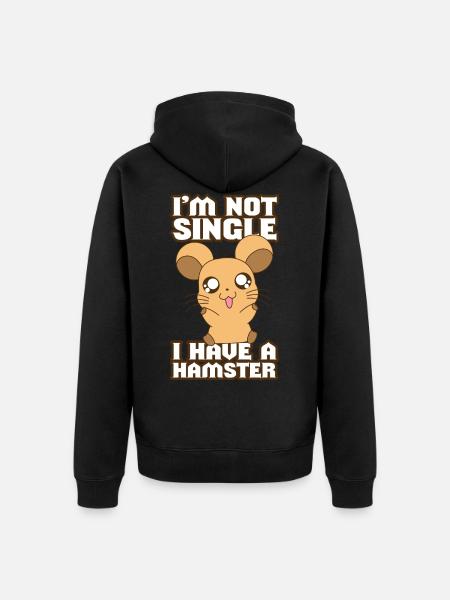 I have a Hamster - Unisex Premium Bio Zip Hoodie - Schwarz