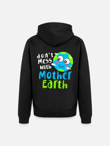 Earth Day - Unisex Premium Organic Zip Hoodie - black