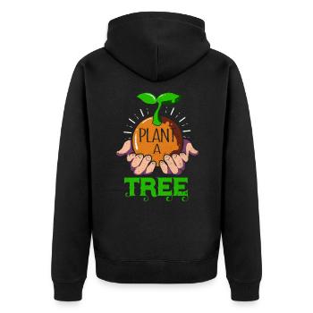 Jour de la Terre - Veste à capuche bio Premium Unisexe - noir - Dos - Nico (187cm)