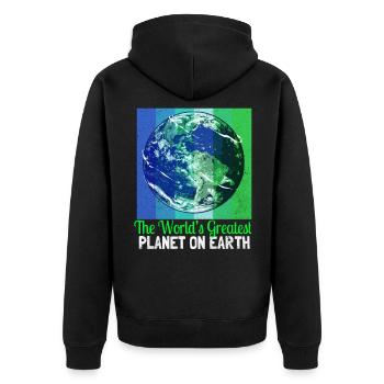 Jour de la Terre - Veste à capuche bio Premium Unisexe - noir - Dos - Nico (187cm)