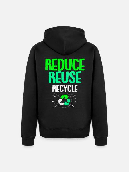 Earth Day - Unisex Premium Organic Zip Hoodie - black