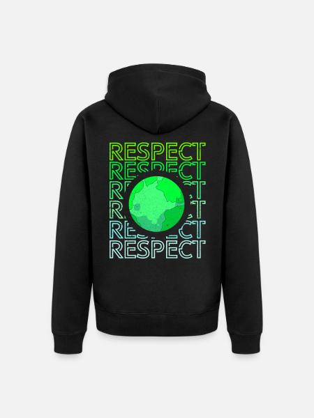 Earth Day - Unisex Premium Organic Zip Hoodie - black