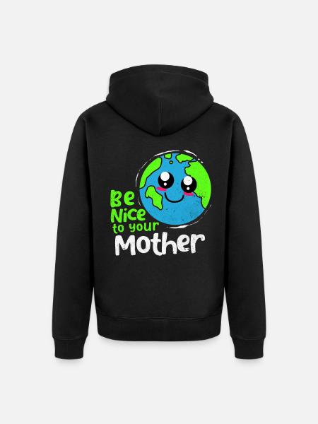 Earth Day - Unisex Premium Organic Zip Hoodie - black