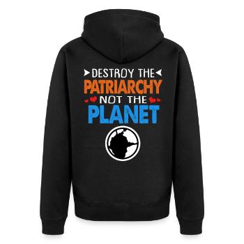 Changement climatique Earth Day Protection de l’environnement Bio Terre - Veste à capuche bio Premium Unisexe - noir - Dos - Nico (187cm)