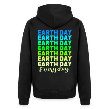 Changement climatique Earth Day Protection de l’environnement Bio Terre - Veste à capuche bio Premium Unisexe - noir - Dos - Nico (187cm)