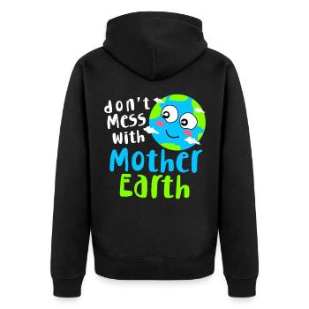 Changement climatique Earth Day Protection de l’environnement Bio Terre - Veste à capuche bio Premium Unisexe - noir - Dos - Nico (187cm)