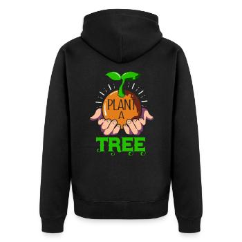 Changement climatique Earth Day Protection de l’environnement Bio Terre - Veste à capuche bio Premium Unisexe - noir - Dos - Nico (187cm)