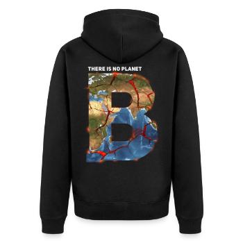 There is no Planet b Friday for the future - Unisex Premium Organic Zip Hoodie - black - Back - Nico (187cm)