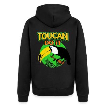 Tukan - Veste à capuche bio Premium Unisexe - noir - Dos - Nico (187cm)