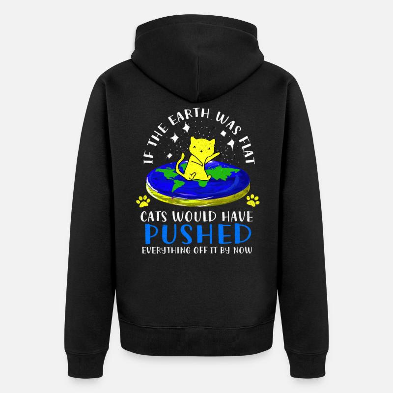 Flat Earth - Veste à capuche bio Premium Unisexe - noir