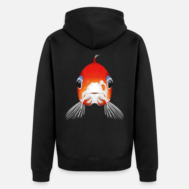 Koi Fish - Unisex Premium Bio Zip Hoodie - Schwarz