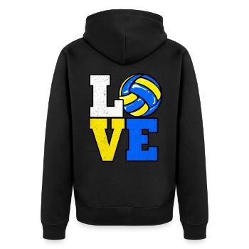 Volley-ball - Veste à capuche bio Premium Unisexe - noir - Dos - Nico (187cm)