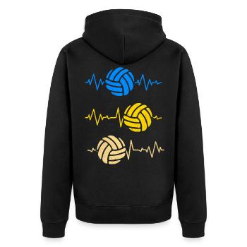 Volley-ball - Veste à capuche bio Premium Unisexe - noir - Dos - Nico (187cm)