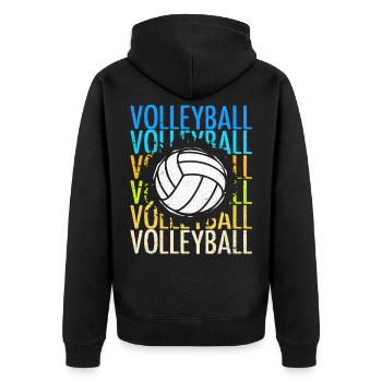 Volley-ball - Veste à capuche bio Premium Unisexe - noir - Dos - Nico (187cm)