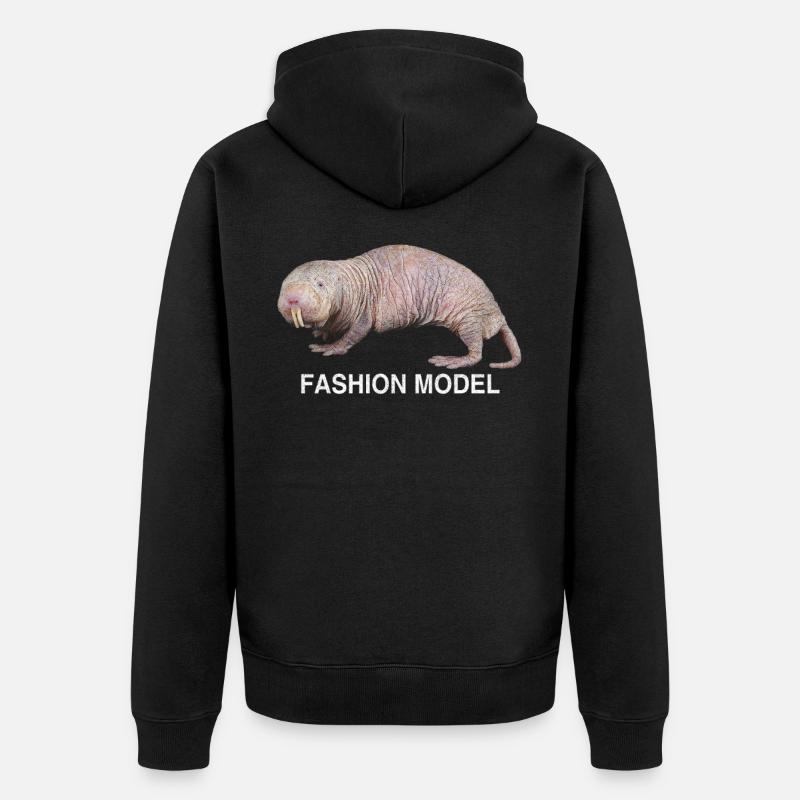 Animal nude mole mole - Veste à capuche bio Premium Unisexe - noir