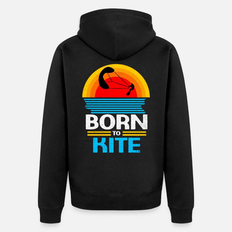 Kiteboard - Unisex Premium Bio Zip Hoodie - Schwarz