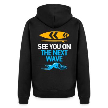 Kiteboard Kite kite-kite-cadeau kite-surf - Veste à capuche bio Premium Unisexe - noir - Dos - Nico (187cm)