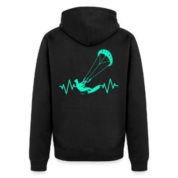 Kiteboard Kite kite-kite-cadeau kite-surf - Veste à capuche bio Premium Unisexe - noir - Dos - Nico (187cm)