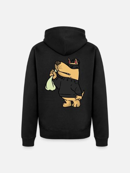 Dog Robber, dogs robber - Unisex Premium Organic Zip Hoodie - black