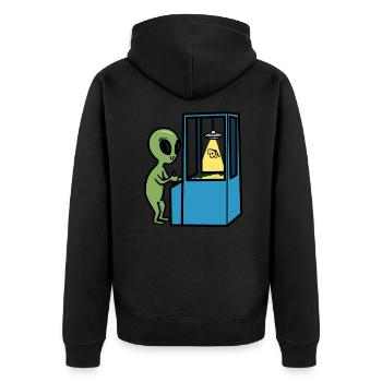 Cherry Waiters, cherry waiter - Unisex Premium Organic Zip Hoodie - black - Back - Nico (187cm)