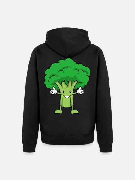 Broccoli hug - Unisex Premium Organic Zip Hoodie - black