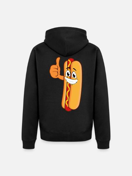 Hotdog Approve - Unisex Premium Organic Zip Hoodie - black